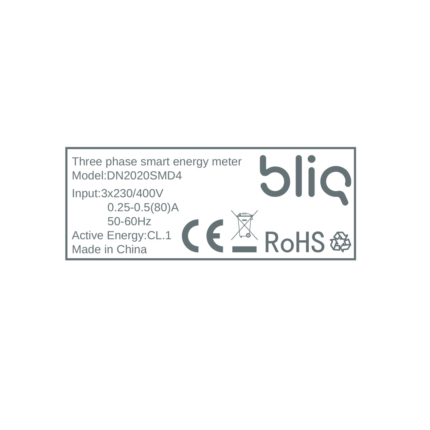 Bliq kWh meter (1-phase) DN2020DMD2 (direct meter)