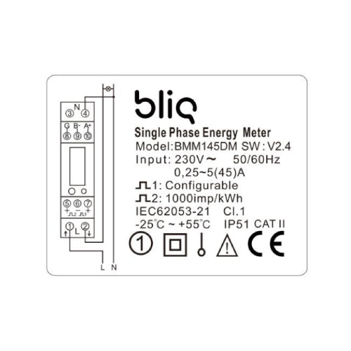 Bliq - kWh meter BMM145DM-MID (directe meter)